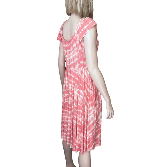 Torrid Super Soft Rayon Dress On Off Shoulder Flutter Sleeves Dyed Stripes NWOT - Picture 8 of 16